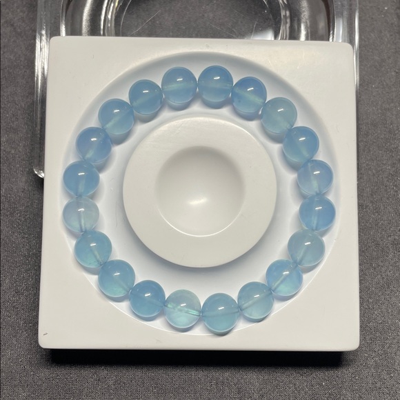 💯 Genuine Aquamarine Beaded Bracelet - Picture 3 of 3